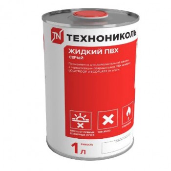 Жидкий ПВХ ТЕХНОНИКОЛЬ 360957 с флаконом-аппликатором серый 1 л Жидкий ПВХ ТЕХНОНИКОЛЬ 360957 с флаконом-аппликатором серый 1 л