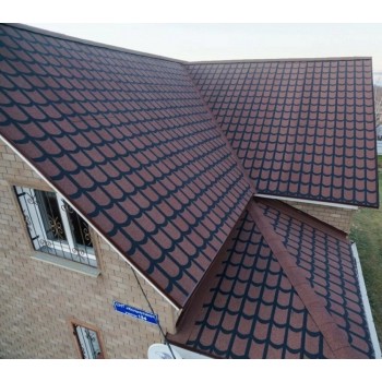 Рулонная черепица ТЕХНОНИКОЛЬ Architect Классическая коричневая 8х1 м Рулонная черепица ТЕХНОНИКОЛЬ Architect Классическая коричневая 8х1 м